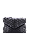 Saint Laurent Pre Owned Loulou Matelasse Chevron Leather Medium Shoulder Bag — Same as shown — Size One Size — Front View