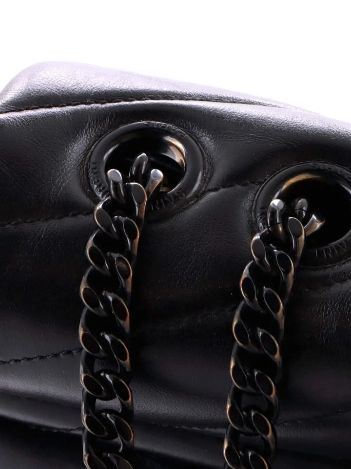 Saint Laurent Pre Owned Loulou Matelasse Chevron Leather Medium Shoulder Bag — Same as shown — Size One Size — Detail View