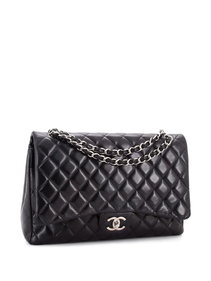 Chanel Pre Owned Classic Double Flap Bag Quilted Lambskin Maxi Shoulder Bag — Same as shown — Size One Size — Back View