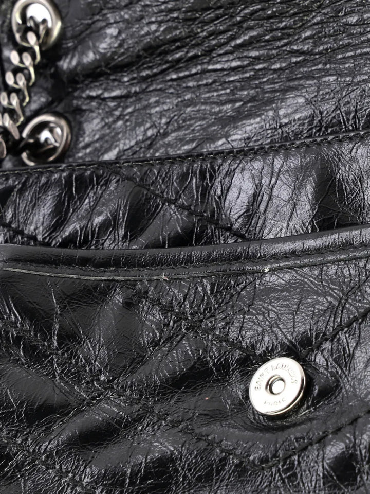 Saint Laurent Pre Owned Niki Chain Flap Bag Matelasse Chevron Leather Baby Shoulder Bag — Same as shown — Size One Size — Detail View