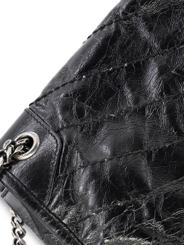 Saint Laurent Pre Owned Niki Chain Flap Bag Matelasse Chevron Leather Baby Shoulder Bag — Same as shown — Size One Size — Lifestyle View