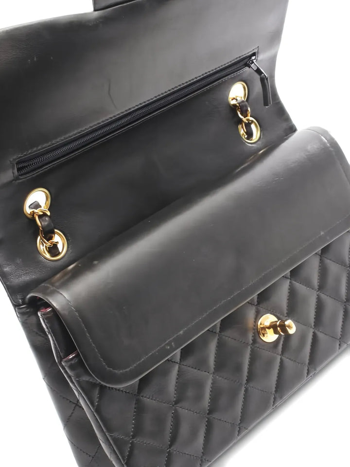Chanel Pre Owned 1991 1994 Double Flap Quilted Chain Strap Shoulder Bag — Same as shown — Size One Size — Lifestyle View