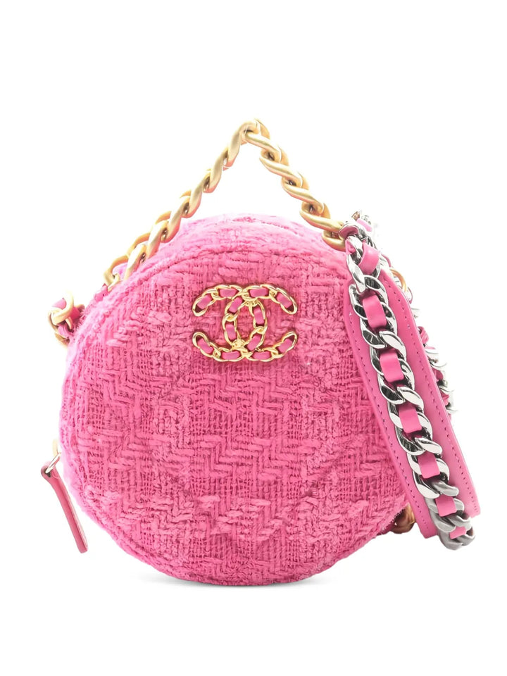 Chanel Pre Owned 2019 Chain Strap Tweed Mini Bag — Same as shown — Size One Size — Front View