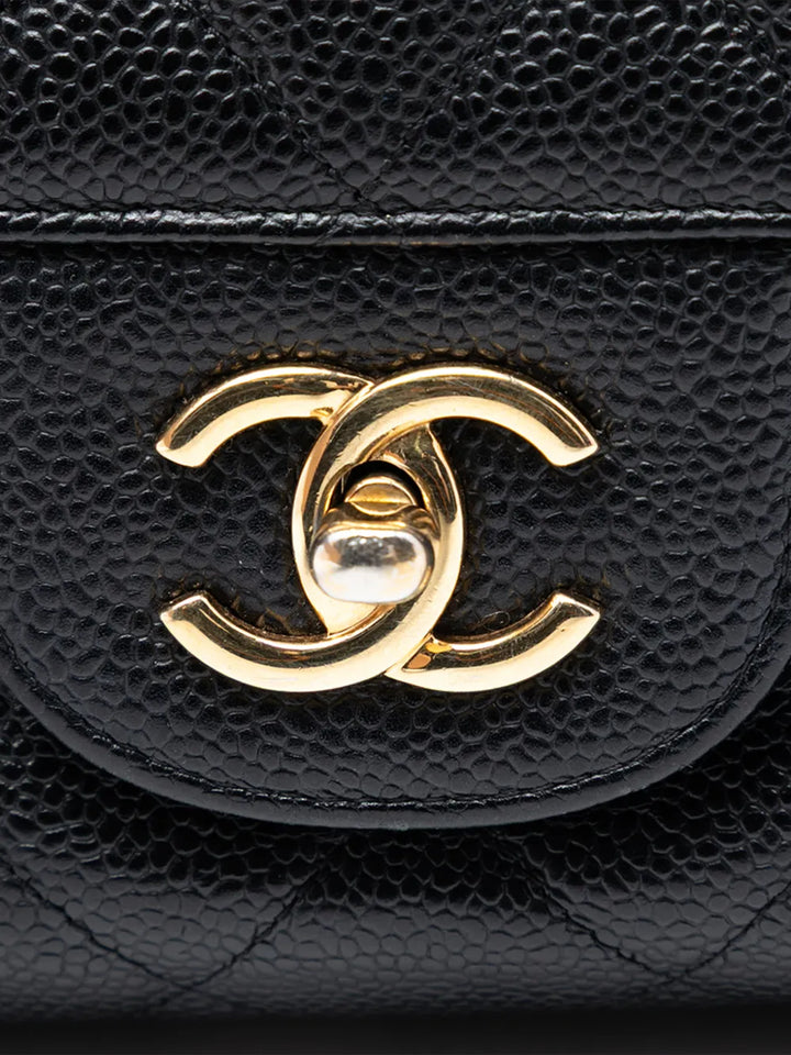 Chanel Pre Owned 2010 2011 Jumbo Classic Caviar Double Flap Shoulder Bag — Same as shown — Size One Size — Lifestyle View