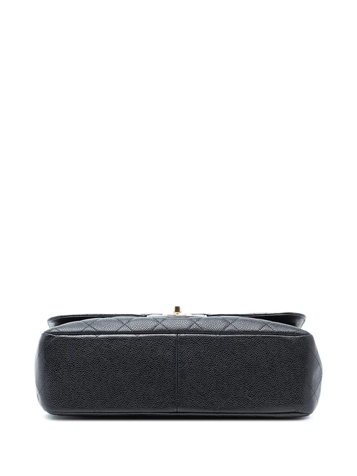 Chanel Pre Owned 2010 2011 Jumbo Classic Caviar Double Flap Shoulder Bag — Same as shown — Size One Size — Top View