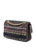 Chanel Pre Owned 2015 2016 Reissue 255 Quilted Tweed Double Flap 225 Shoulder Bag — Same as shown — Size One Size — Back View