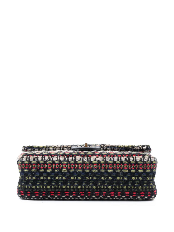 Chanel Pre Owned 2015 2016 Reissue 255 Quilted Tweed Double Flap 225 Shoulder Bag — Same as shown — Size One Size — Top View