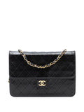 Chanel Pre Owned 1994 1996 Medium Cc Quilted Lambskin Single Flap Shoulder Bag — Same as shown — Size One Size — Front View