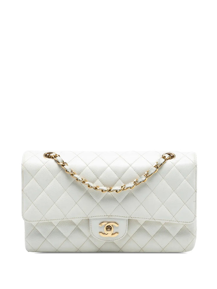 Chanel Pre Owned 2003 2004 Medium Classic Caviar Double Flap Shoulder Bag — Same as shown — Size One Size — Front View