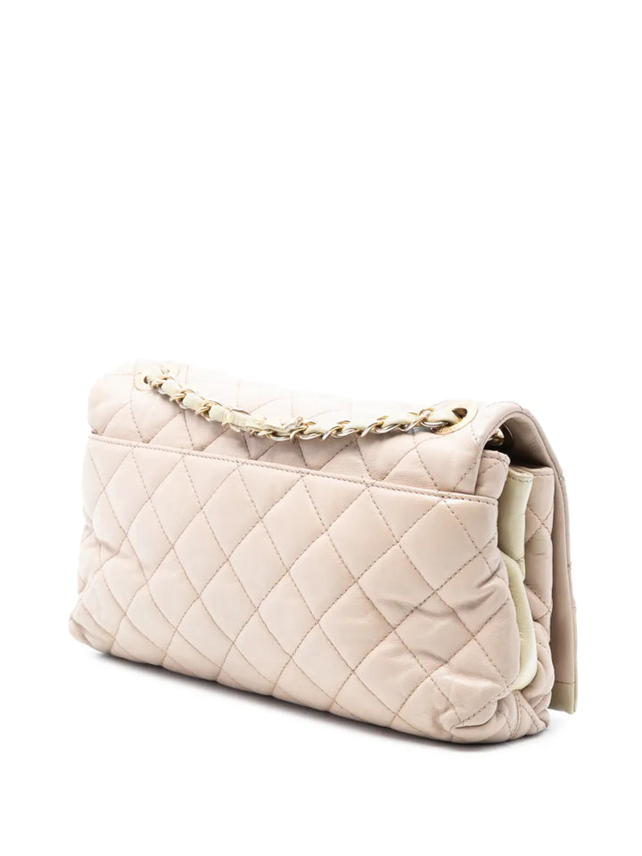 Chanel Pre Owned 2014 2015 Medium Quilted Calfskin Soft Elegance Flap Shoulder Bag — Same as shown — Size One Size — Back View