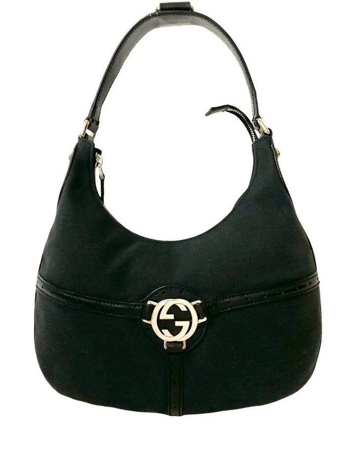 Gucci Pre Owned 2016 2025 Canvas Reins Hobo Bag — Same as shown — Size One Size — Front View