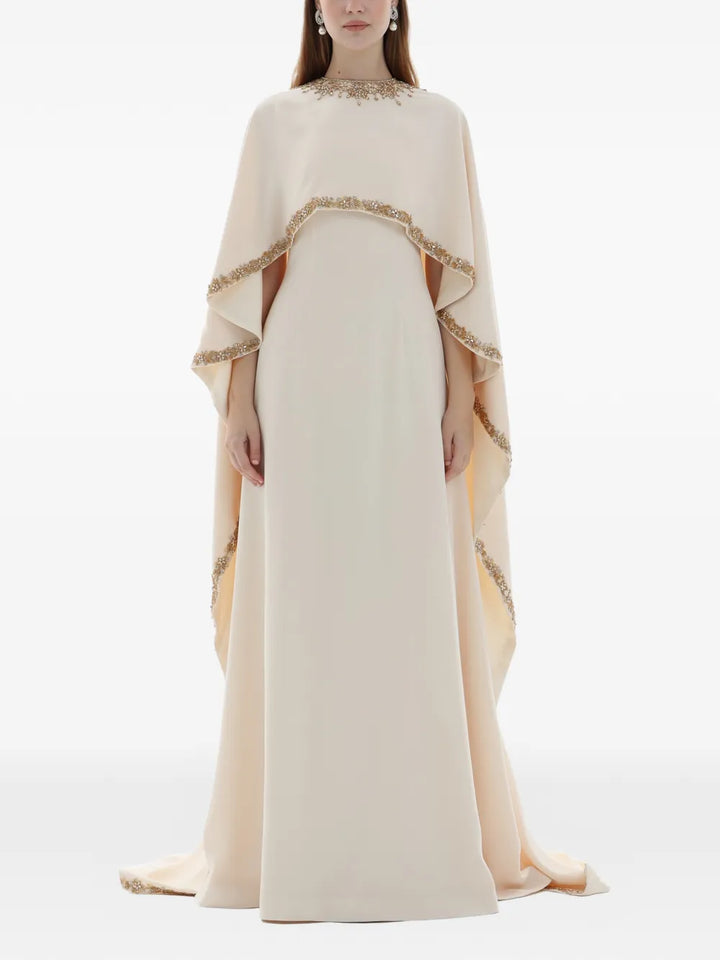 Dina Melwani Cape Maxi Dress — Same as shown — Size XS — Front View