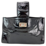 Chanel Pre Owned Mademoiselle Patent Leather Shulder Bag — Same as shown — Size One Size — Front View