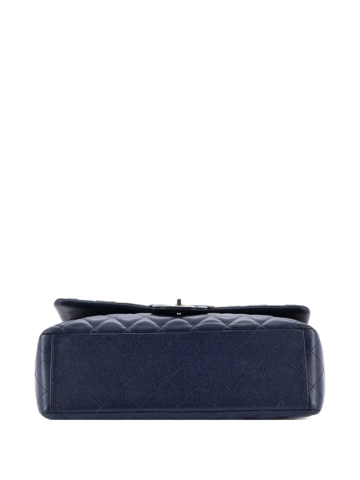 Chanel Pre Owned Classic Double Flap Bag Quilted Caviar Maxi Shoulder Bag — Same as shown — Size One Size — Top View