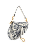 Christian Dior Pre Owned Toile De Jouy Saddle Bag Embroidered Leather Medium Shoulder Bag — Same as shown — Size One Size — Back View