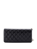 Chanel Pre Owned Pearl Cc Chain Flap Bag Quilted Lambskin Shoulder Bag — Same as shown — Size One Size — Side View