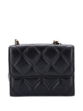 Chanel Pre Owned Card Holder With Padded Chain Strap Quilted Lambskin Shoulder Bag — Same as shown — Size One Size — Side View