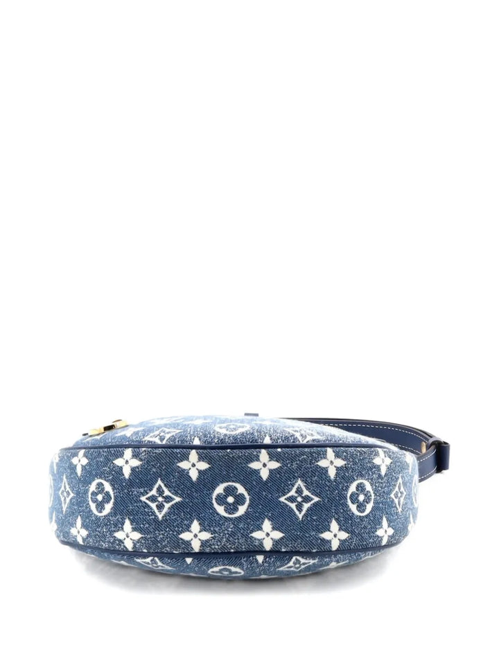 Louis Vuitton Pre Owned Loop Handbag Monogram Jacquard Denim Hobo Bag — Same as shown — Size One Size — Top View