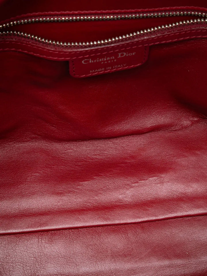 Christian Dior Pre Owned 2009 Small Lambskin Demi Lune Flap Shoulder Bag — Same as shown — Size One Size — Detail View