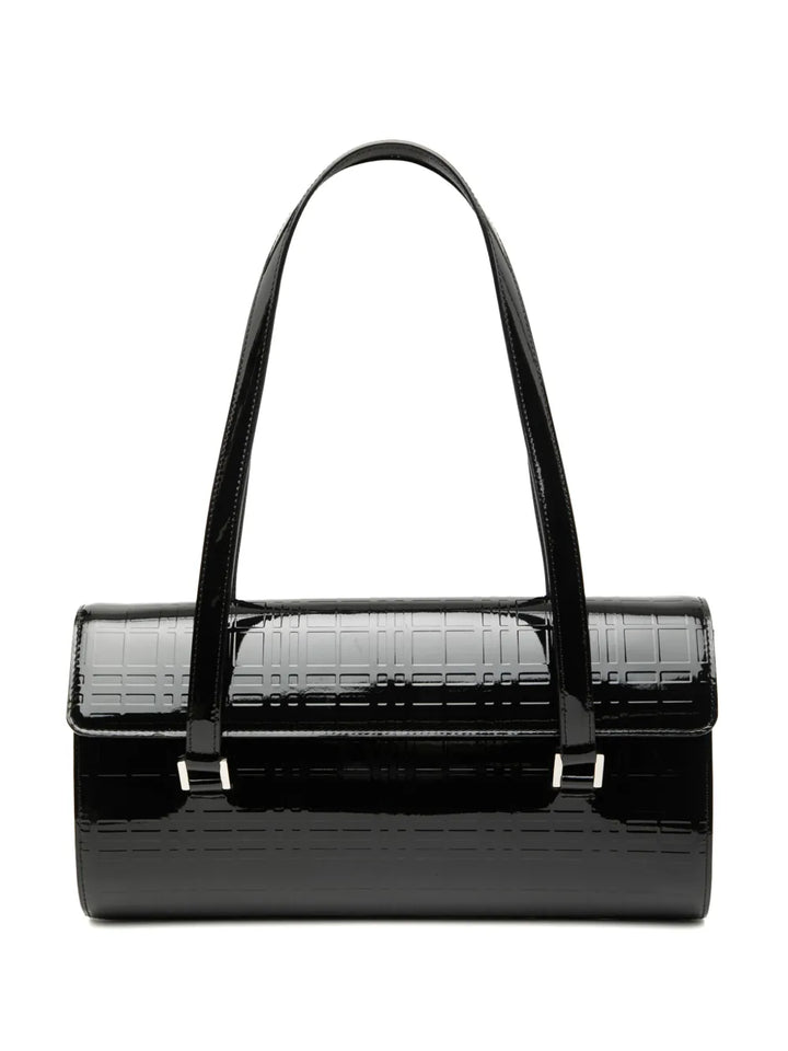 Burberry Pre Owned 2000 2017 House Check Embossed Patent Shoulder Bag — Same as shown — Size One Size — Front View