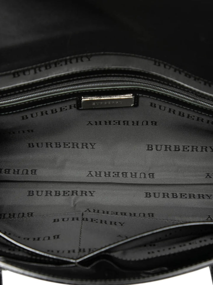Burberry Pre Owned 2000 2017 House Check Embossed Patent Shoulder Bag — Same as shown — Size One Size — Detail View
