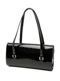 Burberry Pre Owned 2000 2017 House Check Embossed Patent Shoulder Bag — Same as shown — Size One Size — Back View