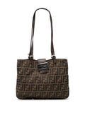 Fendi Pre Owned 2000 2010 Zucca Canvas Shoulder Bag — Same as shown — Size One Size — Front View