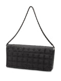 Chanel Pre Owned 2000 2002 New Travel Line Nylon East West Flap Shoulder Bag — Same as shown — Size One Size — Back View
