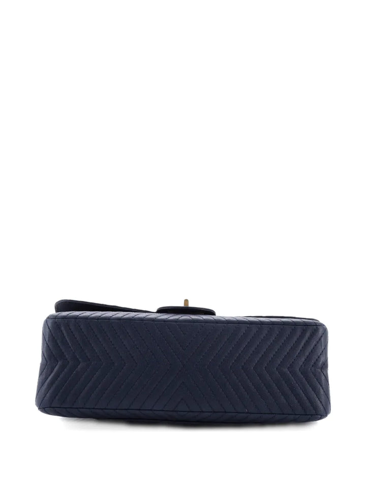 Chanel Pre Owned Reissue 255 Flap Bag Chevron Sheepskin 227 Shoulder Bag — Same as shown — Size One Size — Back View