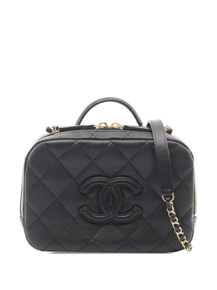 Chanel Pre Owned 2021 2026 Medium Caviar Cc Top Handle Vanity Case Shoulder Bag — Same as shown — Size One Size — Front View