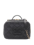 Chanel Pre Owned 2021 2026 Medium Caviar Cc Top Handle Vanity Case Shoulder Bag — Same as shown — Size One Size — Front View