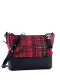 Chanel Pre Owned Gabrielle Quilted Tweed And Calfskin Medium Hobo Bag — Same as shown — Size One Size — Front View
