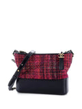 Chanel Pre Owned Gabrielle Quilted Tweed And Calfskin Medium Hobo Bag — Same as shown — Size One Size — Back View