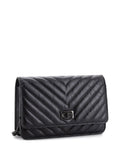 Chanel Pre Owned So Black Reissue 255 Wallet On Chain Chevron Sheepskin Shoulder Bag — Same as shown — Size One Size — Back View