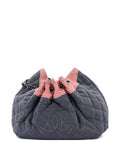Chanel Pre Owned Stretch Spirit Cabas Quilted Denim Large Shoulder Bag — Same as shown — Size One Size — Front View