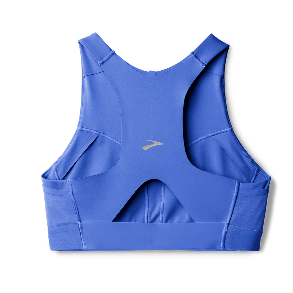 Brooks 3 Pocket Sports Bra — Bluebell — Size 32AB — Detail View