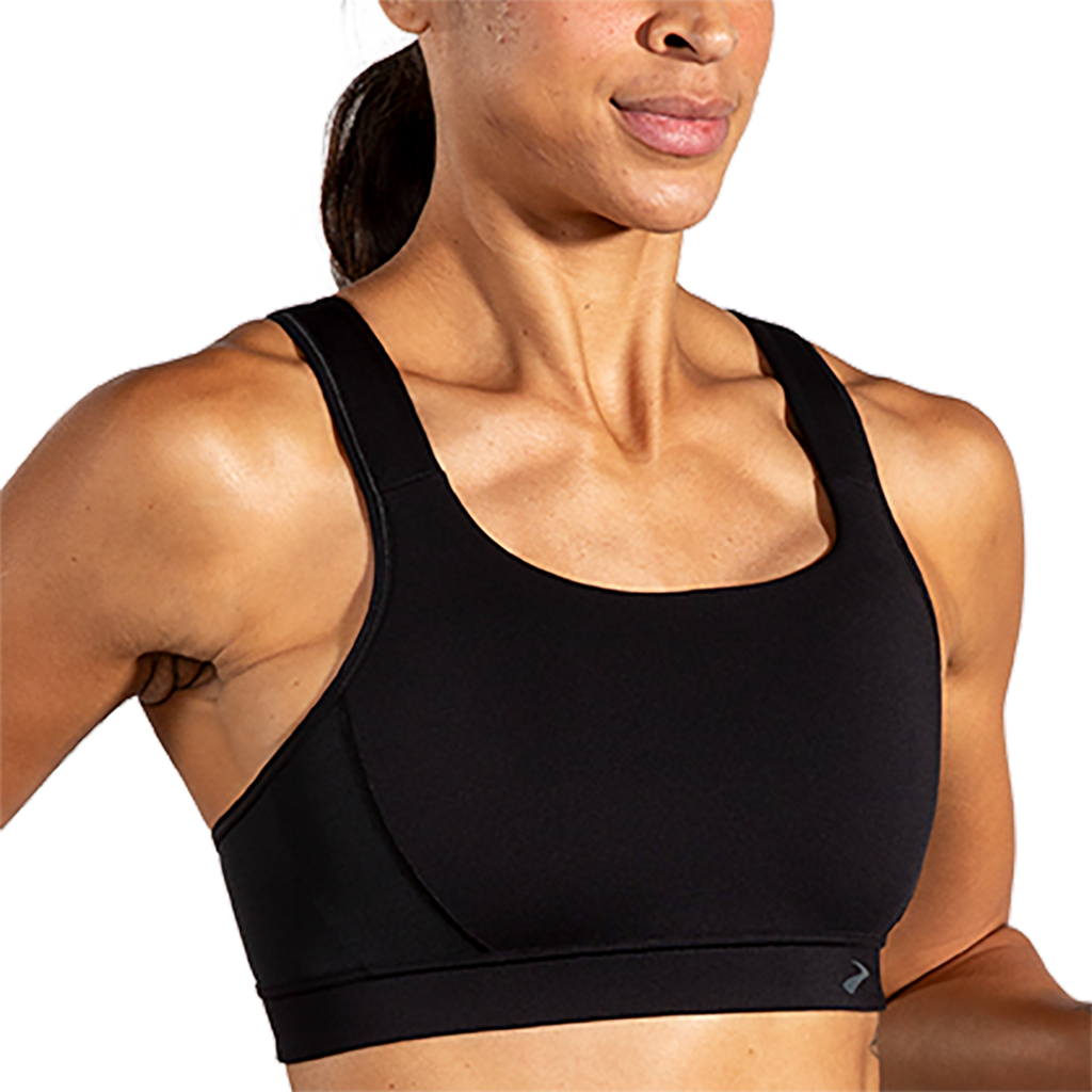 Brooks Convertible Sports Bra 2.0 — Black — Size 32D — Front View