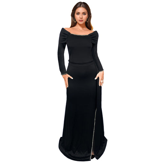 Women's bottom slit dress