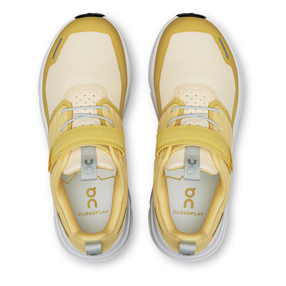 ON Cloud Play — Citrine - White — Size K — Width 13.5 — Top View
