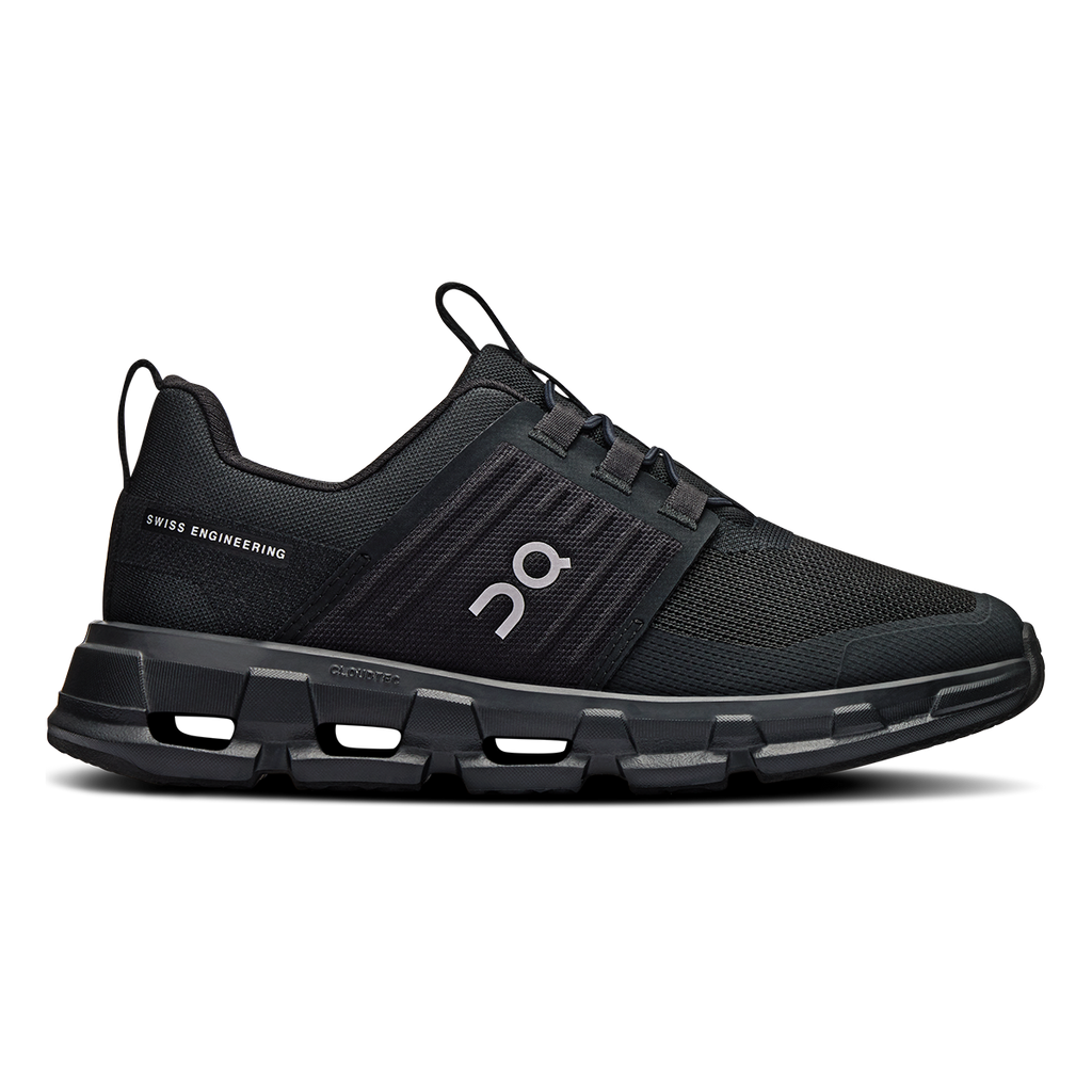 ON Cloudswift Kids — All Black — Size C — Width 10.5 — Detail View
