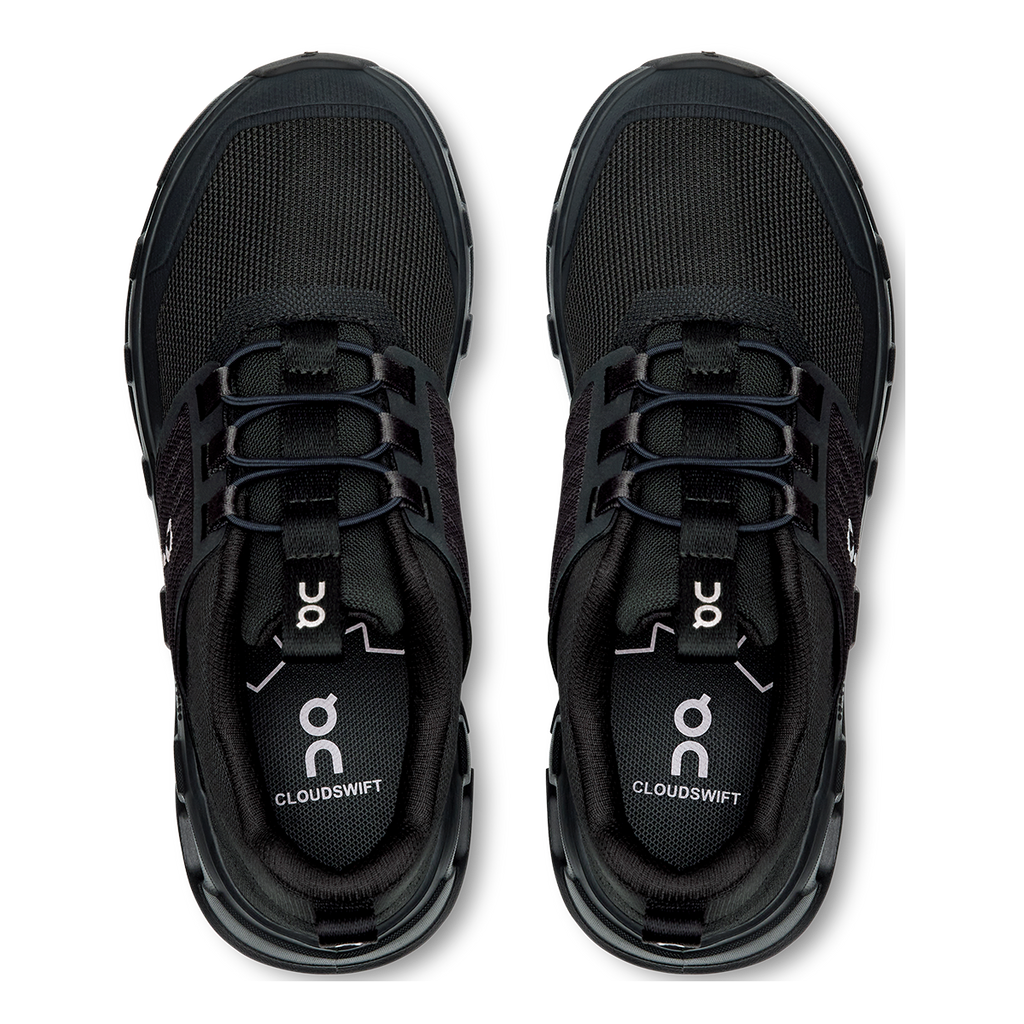 ON Cloudswift Kids — All Black — Size C — Width 10.5 — Alternate View 7