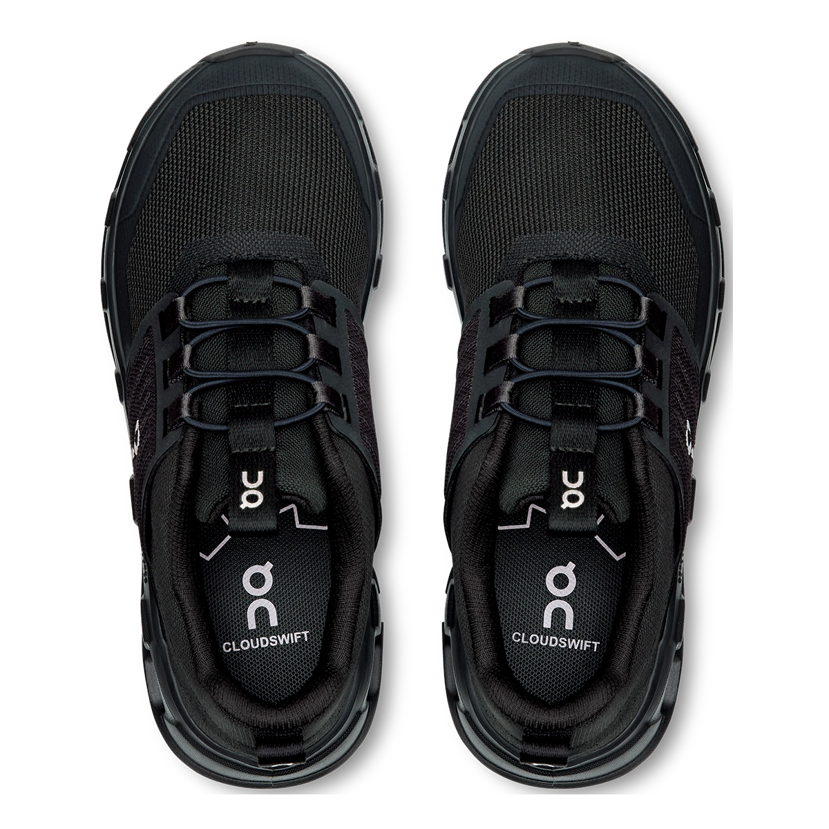 ON Cloudswift Kids — All Black — Size C — Width 10.5 — Alternate View 7
