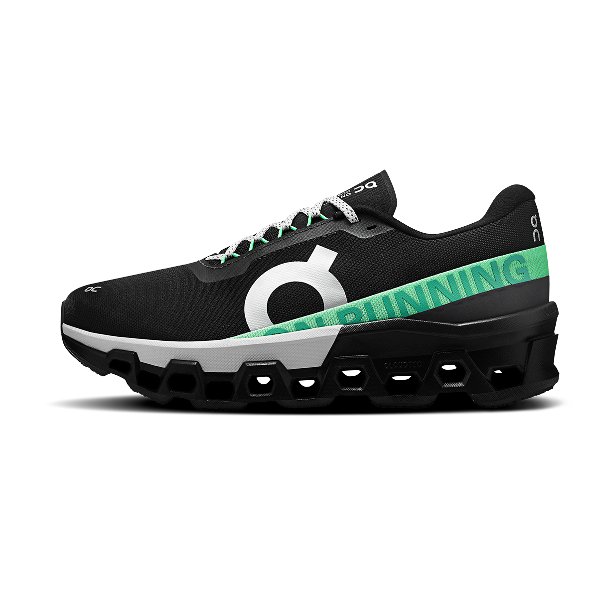 ON Cloudmonster 2 — Black - Glacier — Size D — Width 8 — Top View