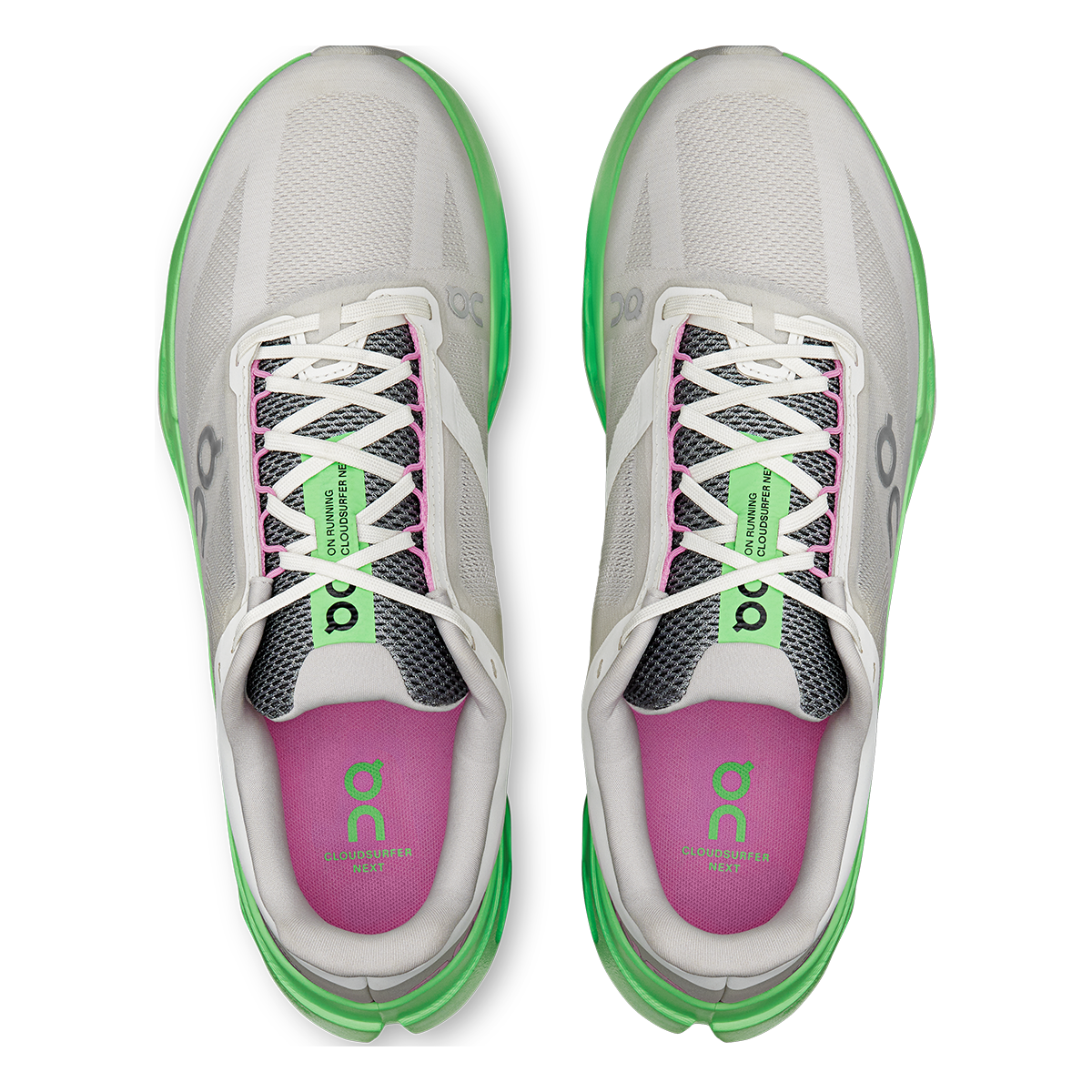 ON Cloudsurfer Next — Wolf - Honeydew — Size D — Width 9 — Back View