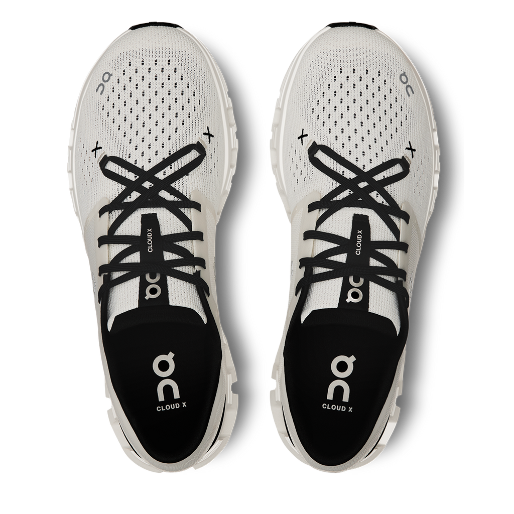 ON Cloud X V4 — Silver - Flame — Size B — Width 10 — Back View