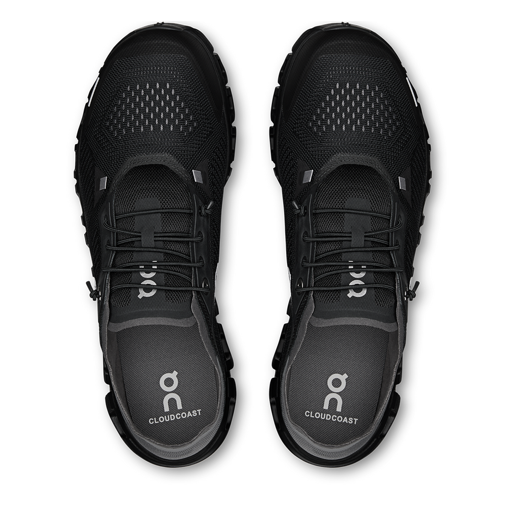 ON Cloud 6 Coast — Black - White — Size D — Width 12.5 — Alternate View 27