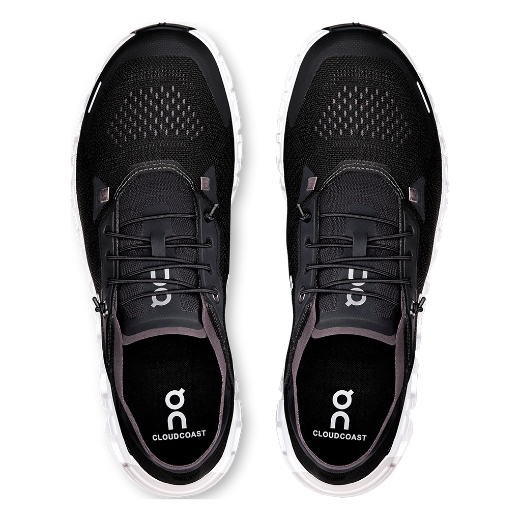 ON Cloud 6 Coast — Black - White — Size D — Width 12.5 — Alternate View 15
