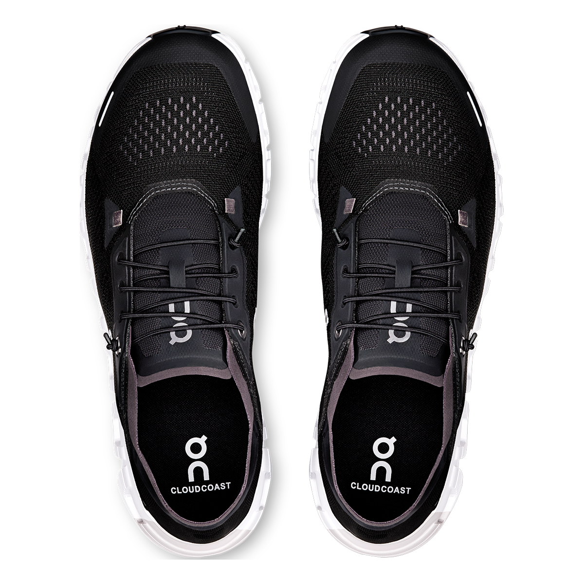 ON Cloud 6 Coast — Black - White — Size D — Width 12.5 — Alternate View 15
