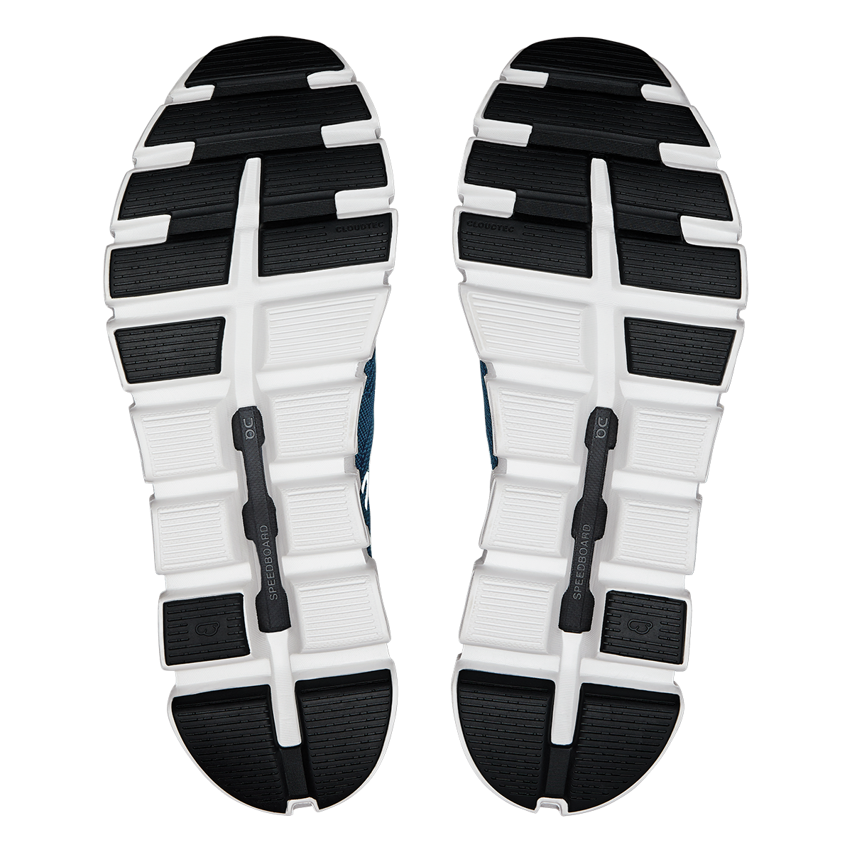ON Cloud 6 Coast — Black - White — Size D — Width 12.5 — Alternate View 12
