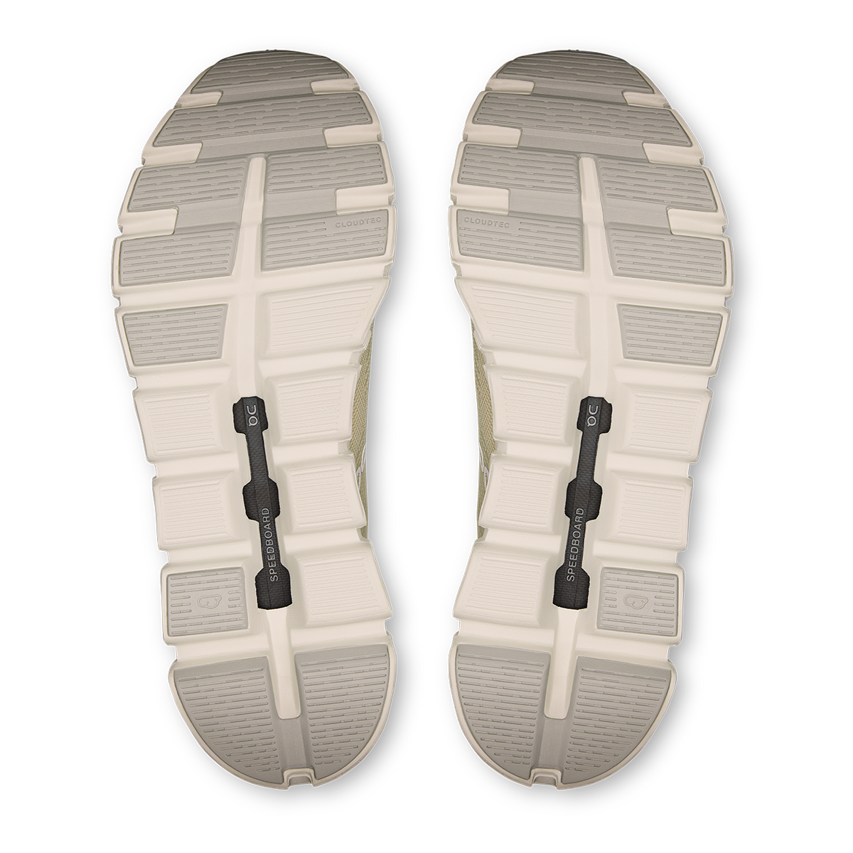 ON Cloud 6 Coast — Black - White — Size D — Width 12.5 — Top View